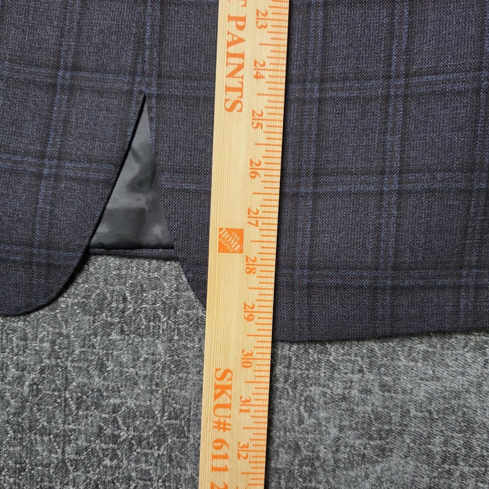 Ralph‎ Lauren Black Label Sport Coat Mens 38R Windowpane Blazer Suit Jacket Gray - Picture 6 of 13